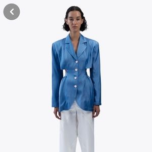 Elastic webbing blazer